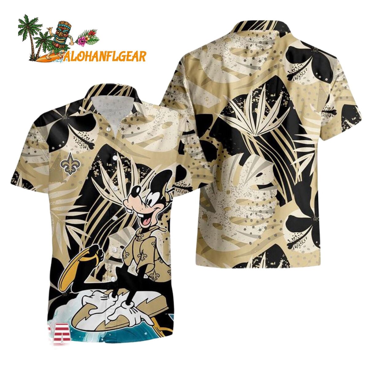 New Orleans Saints Goofy Disney Limited Edition Hawaiian Shirt New Orleans Saints Aloha Shirt 1