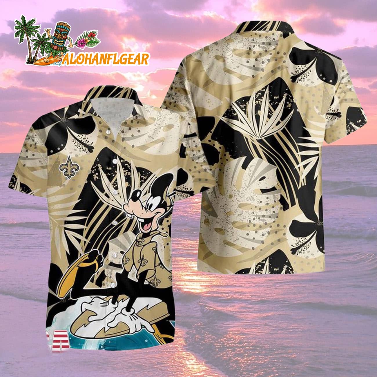New Orleans Saints Goofy Disney Limited Edition Hawaiian Shirt, New Orleans Saints Aloha Shirt New Orleans Saints Goofy Disney Limited Edition Hawaiian Shirt, New Orleans Saints Aloha Shirt