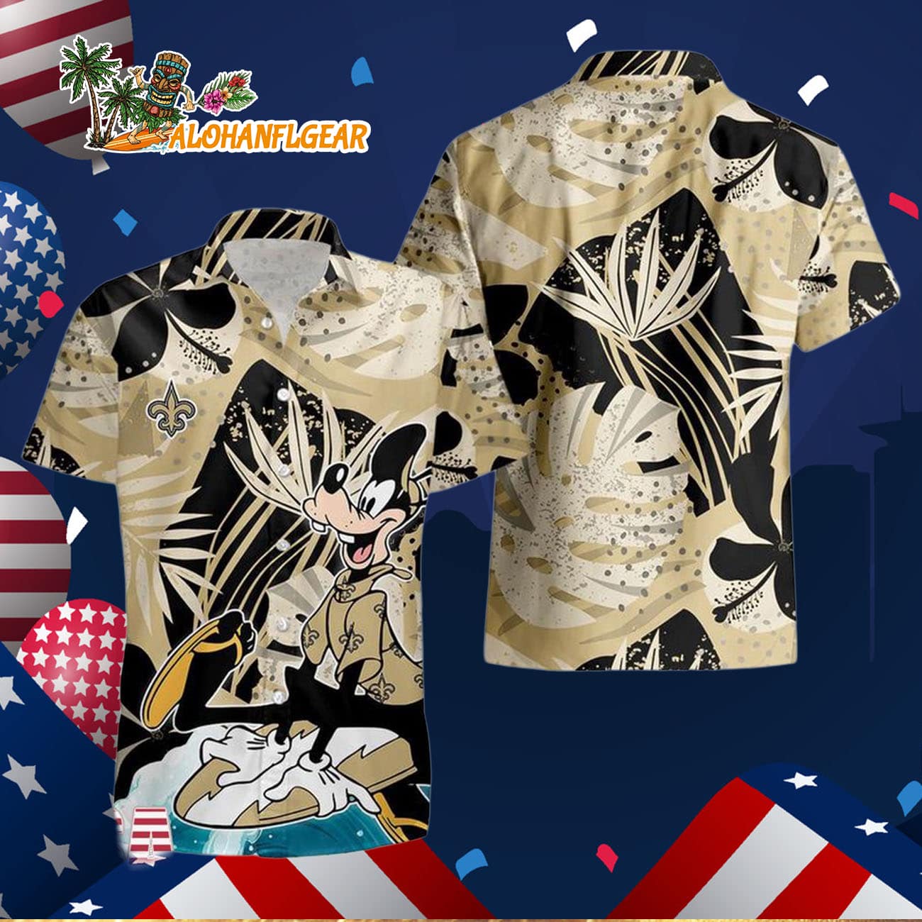 New Orleans Saints Goofy Disney Limited Edition Hawaiian Shirt, New Orleans Saints Aloha Shirt New Orleans Saints Goofy Disney Limited Edition Hawaiian Shirt, New Orleans Saints Aloha Shirt