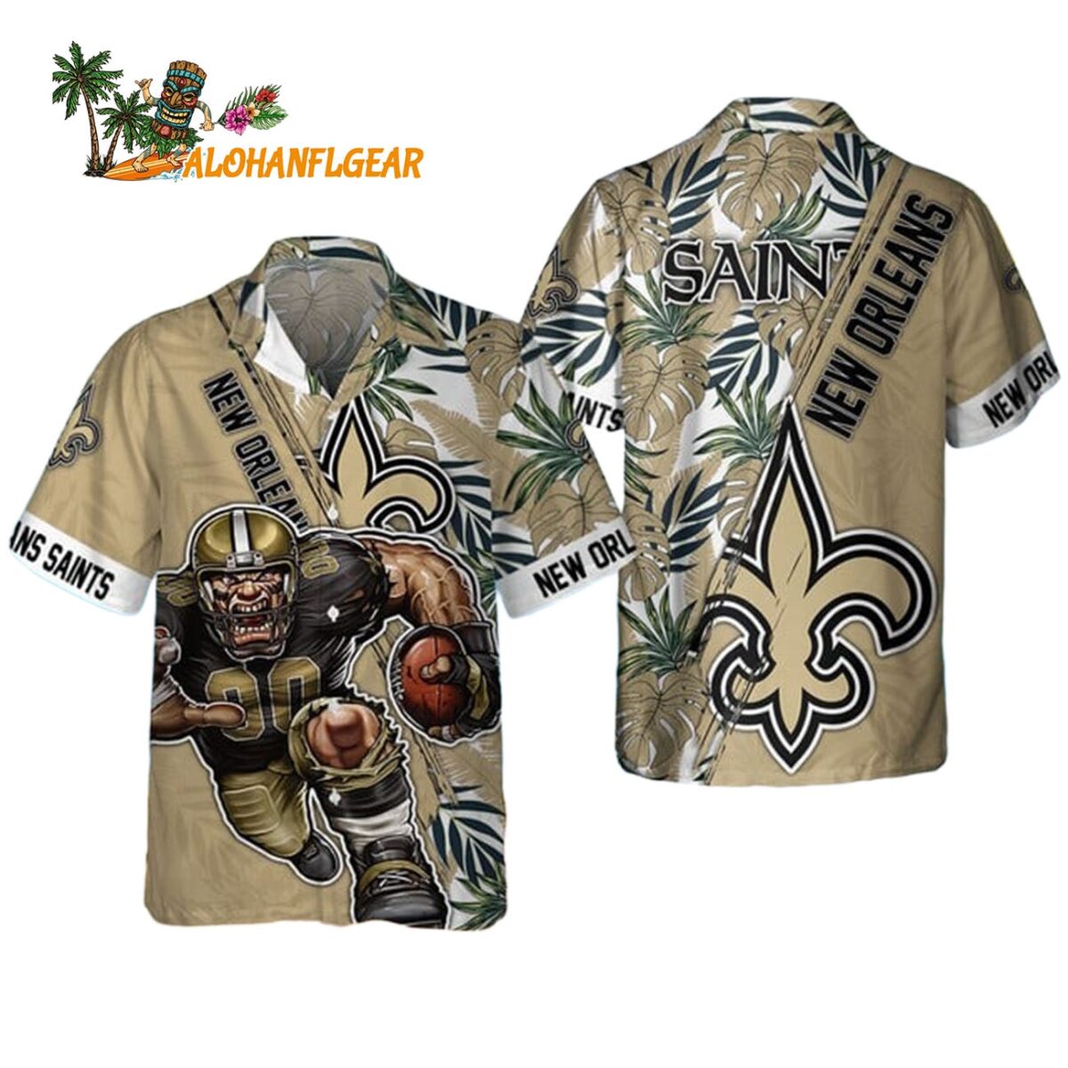 New Orleans Saints Mascot Summer Hawaiian Shirt New Orleans Saints Aloha Shirt 1