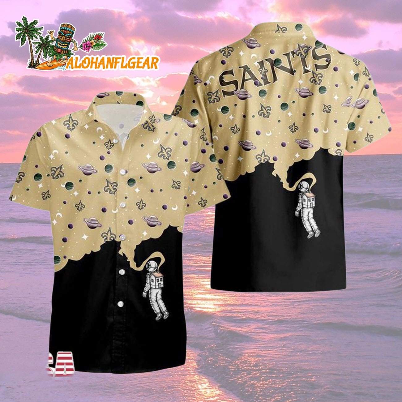 New Orleans Saints Universal Astronaut Pattern Hawaiian Shirt, New Orleans Saints Aloha Shirt New Orleans Saints Universal Astronaut Pattern Hawaiian Shirt, New Orleans Saints Aloha Shirt
