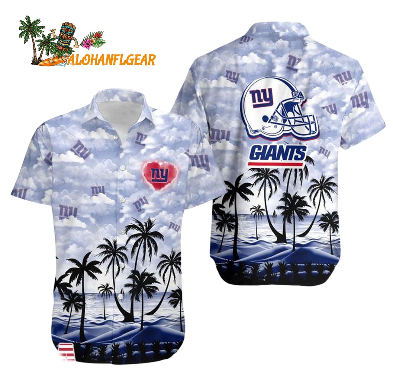 New York Giants Coconut Palms Limited Edition Hawaiian Shirt, New York Giants Aloha Shirt New York Giants Coconut Palms Limited Edition Hawaiian Shirt, New York Giants Aloha Shirt