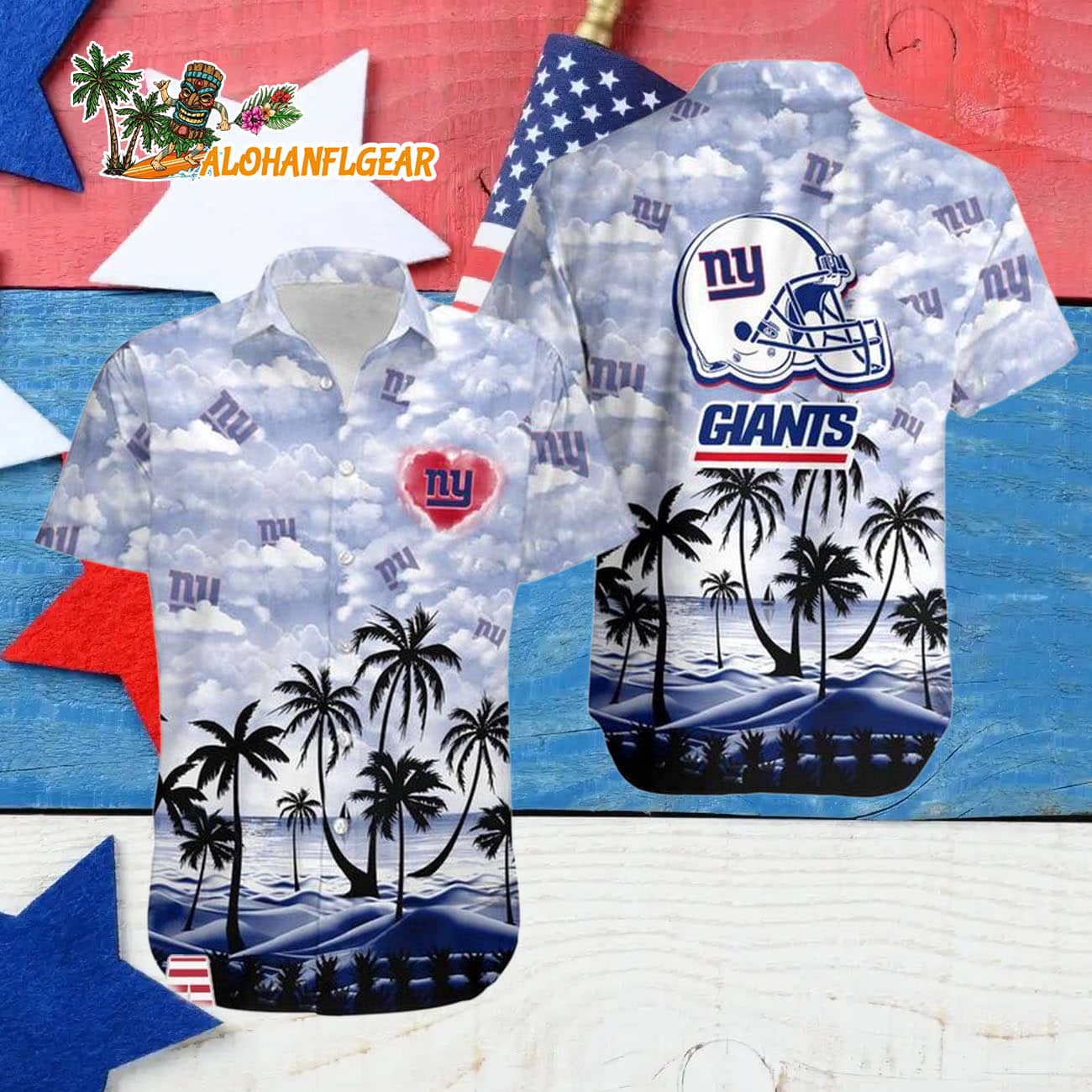 New York Giants Coconut Palms Limited Edition Hawaiian Shirt, New York Giants Aloha Shirt New York Giants Coconut Palms Limited Edition Hawaiian Shirt, New York Giants Aloha Shirt