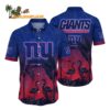 New York Giants Flamingo And Flower Funny Hawaiian Shirt New York Giants Aloha Shirt 1