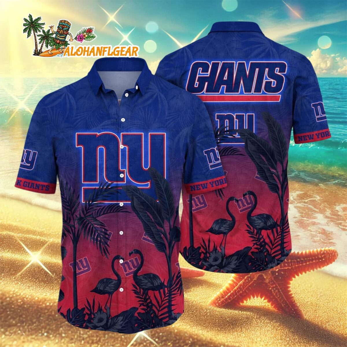 New York Giants Flamingo And Flower Funny Hawaiian Shirt, New York Giants Aloha Shirt 2 New York Giants Flamingo And Flower Funny Hawaiian Shirt New York Giants Aloha Shirt 3