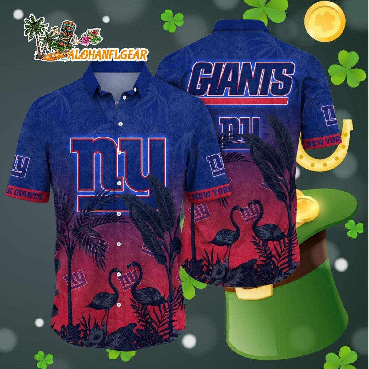New York Giants Flamingo And Flower Funny Hawaiian Shirt New York Giants Aloha Shirt 4 New York Giants Flamingo And Flower Funny Hawaiian Shirt New York Giants Aloha Shirt 4