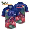 New York Giants Flamingo And Flower Hawaiian Shirt New York Giants Aloha Shirt 1