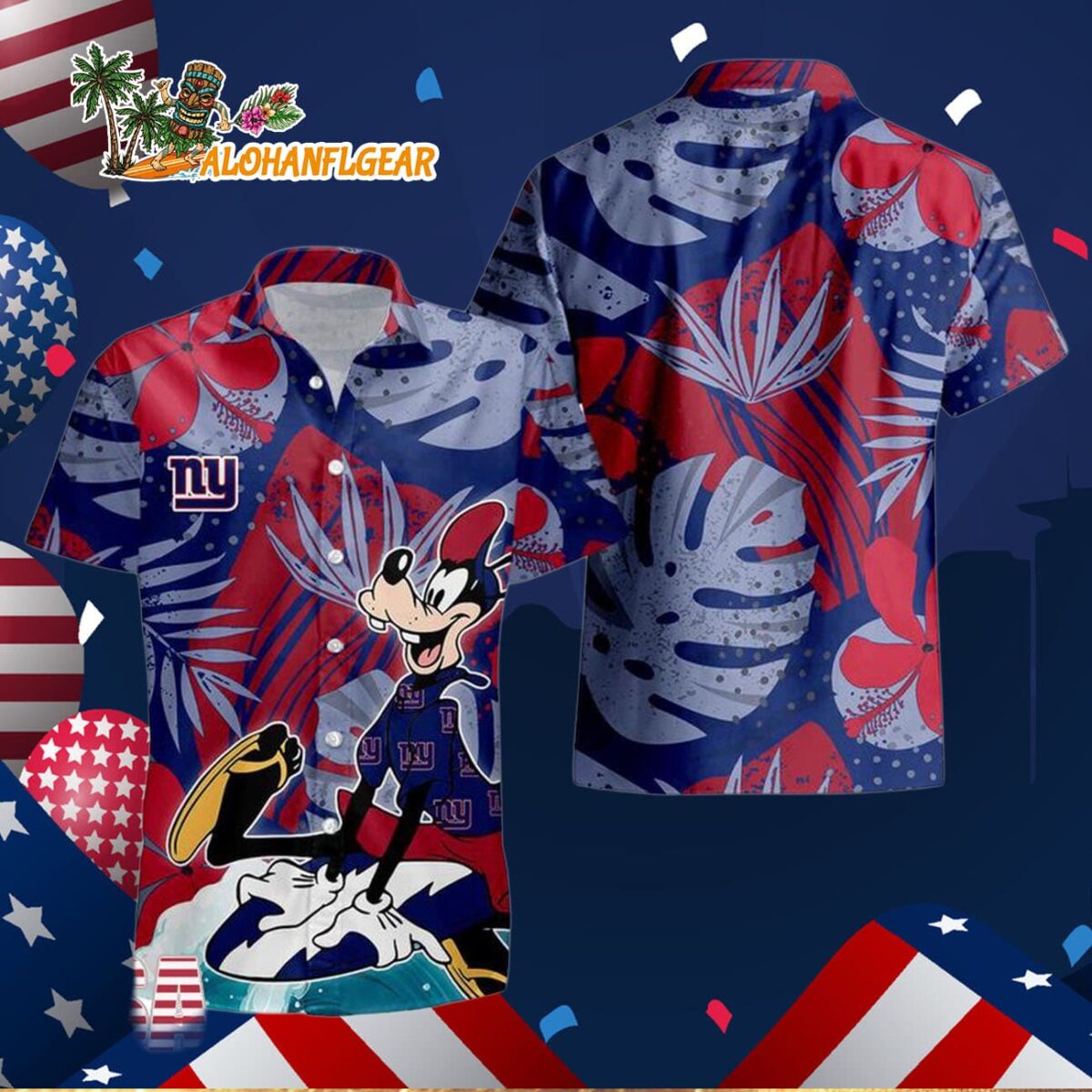 New York Giants Goofy Disney Limited Edition Hawaiian Shirt New York Giants Aloha Shirt 3