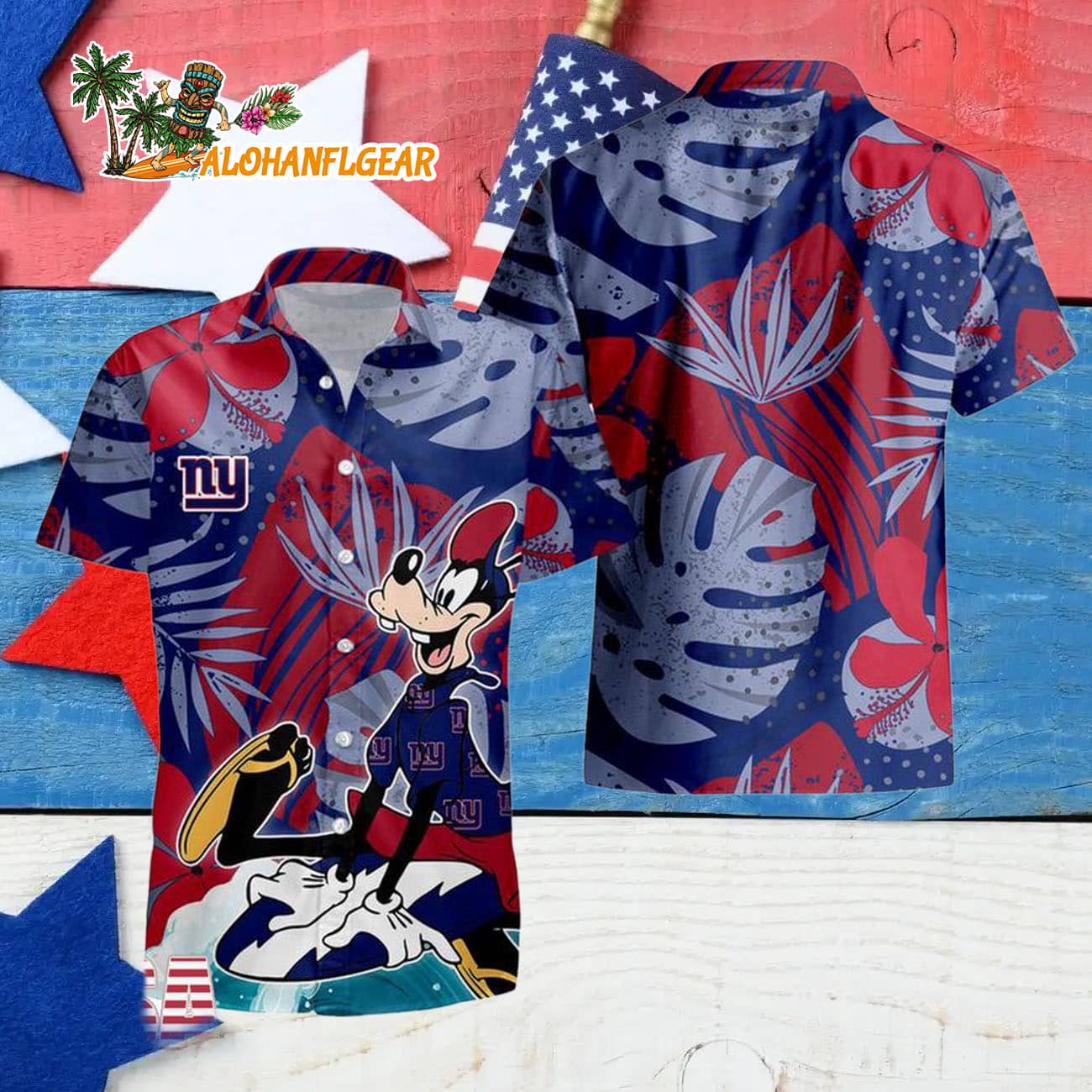 New York Giants Goofy Disney Limited Edition Hawaiian Shirt, New York Giants Aloha Shirt New York Giants Goofy Disney Limited Edition Hawaiian Shirt, New York Giants Aloha Shirt