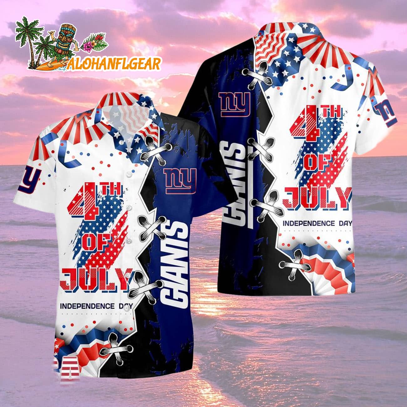 New York Giants Happy Independence Day Resurgence Hawaiian Shirt, NFL Aloha Shirt New York Giants Happy Independence Day Resurgence Hawaiian Shirt, NFL Aloha Shirt