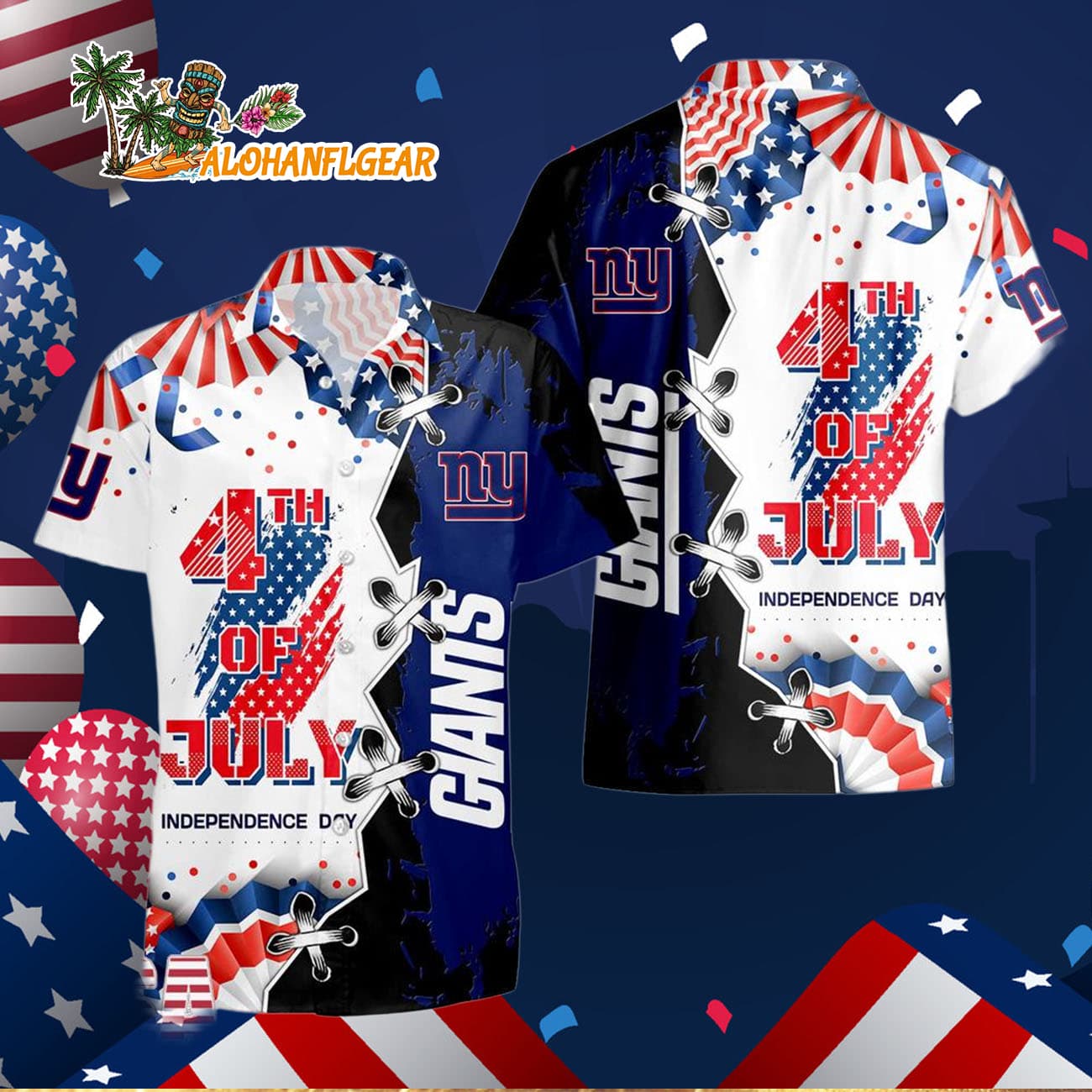 New York Giants Happy Independence Day Resurgence Hawaiian Shirt, NFL Aloha Shirt New York Giants Happy Independence Day Resurgence Hawaiian Shirt, NFL Aloha Shirt