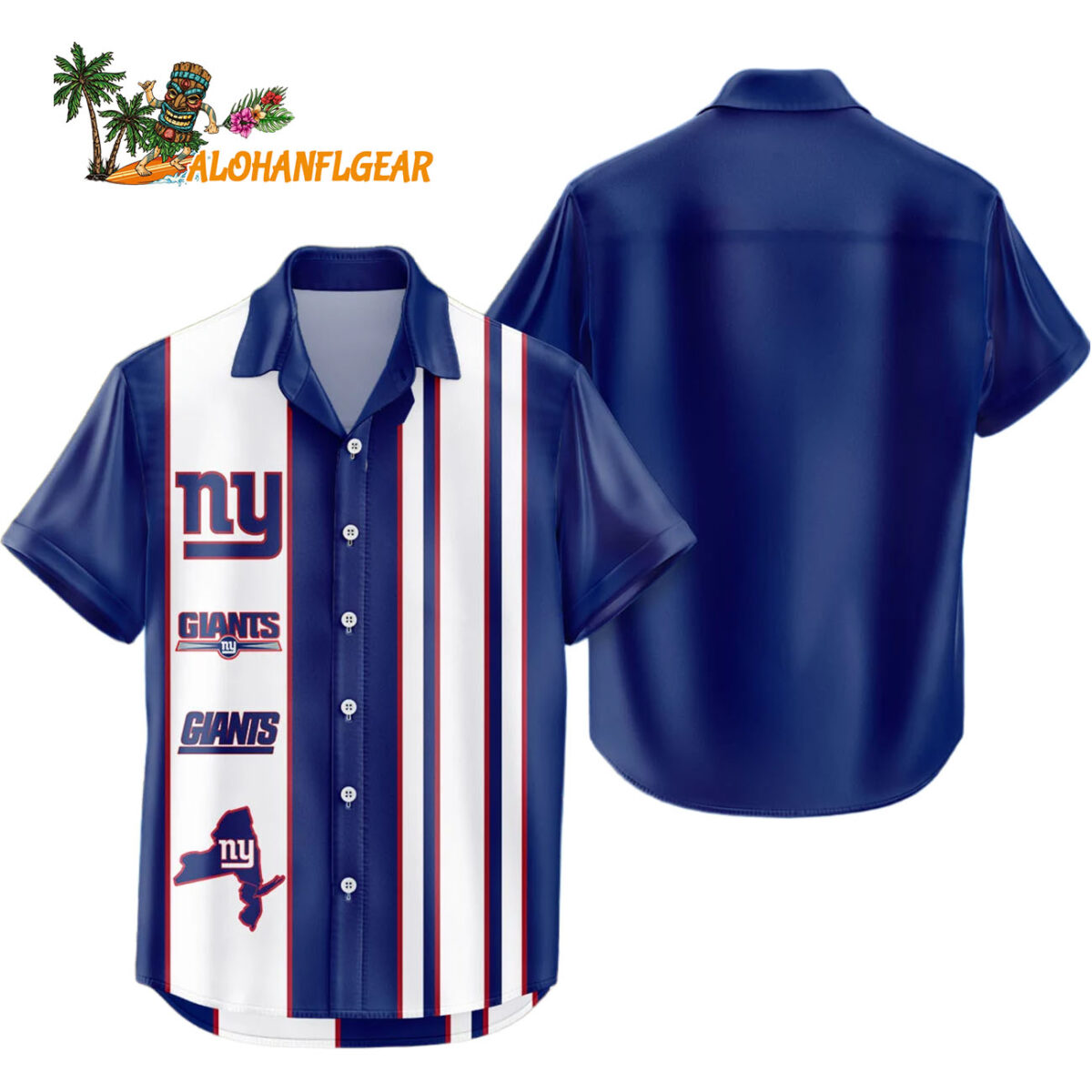 New York Giants Hawaiian Shirt Classic Color Contrast 1