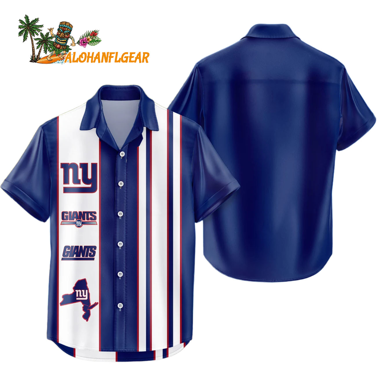 New York Giants Hawaiian Shirt Classic Color Contrast, New York Giants Aloha Shirt New York Giants Hawaiian Shirt Classic Color Contrast, New York Giants Aloha Shirt