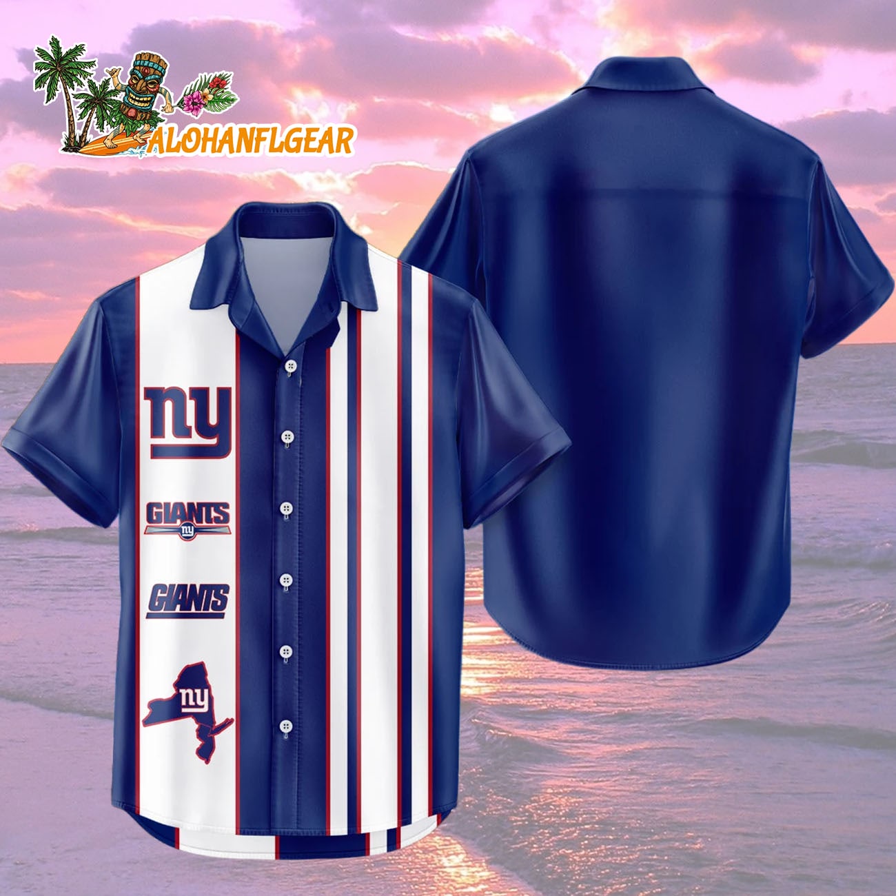 New York Giants Hawaiian Shirt Classic Color Contrast, New York Giants Aloha Shirt New York Giants Hawaiian Shirt Classic Color Contrast, New York Giants Aloha Shirt