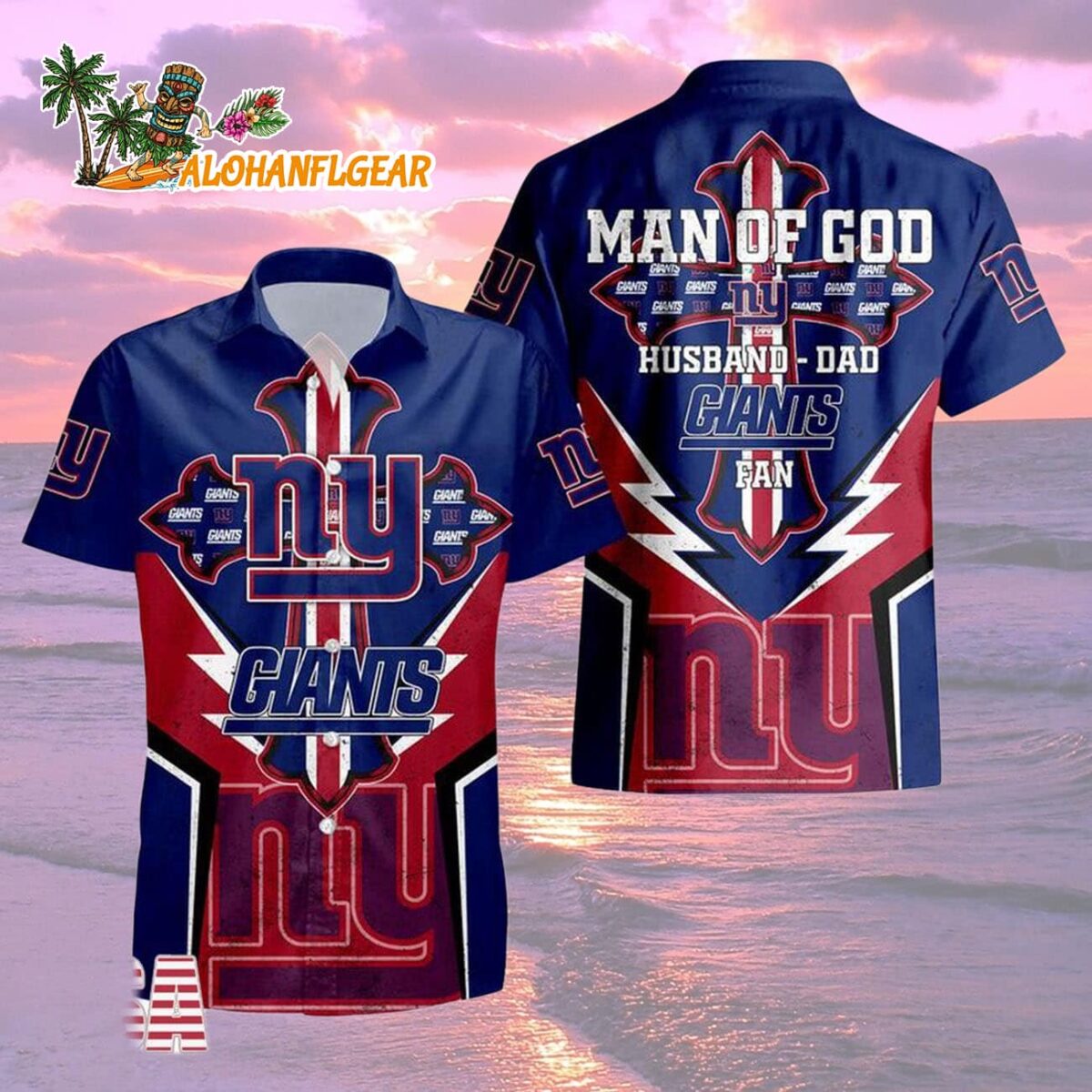 New York Giants Man Of God Gift For Fathers Day Hawaiian Shirt, New York Giants Aloha Shirt 1 New York Giants Man Of God Gift For Fathers Day Hawaiian Shirt New York Giants Aloha Shirt 2
