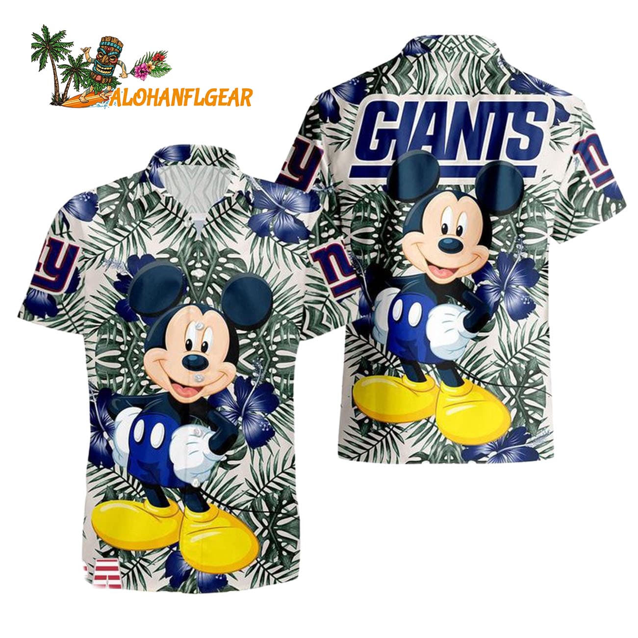 New York Giants Mickey Disney Limited Edition Hawaiian Shirt, New York Giants Aloha Shirt New York Giants Mickey Disney Limited Edition Hawaiian Shirt, New York Giants Aloha Shirt