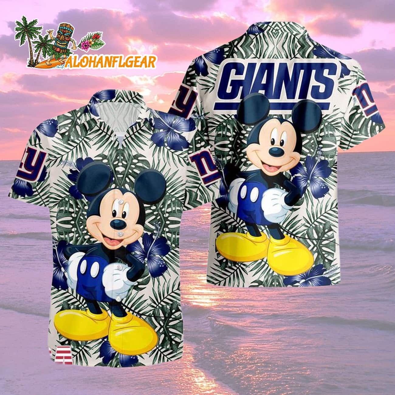 New York Giants Mickey Disney Limited Edition Hawaiian Shirt, New York Giants Aloha Shirt New York Giants Mickey Disney Limited Edition Hawaiian Shirt, New York Giants Aloha Shirt