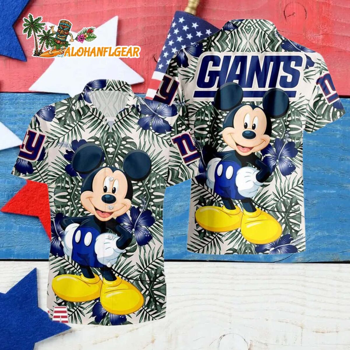 New York Giants Mickey Disney Limited Edition Hawaiian Shirt New York Giants Aloha Shirt 4