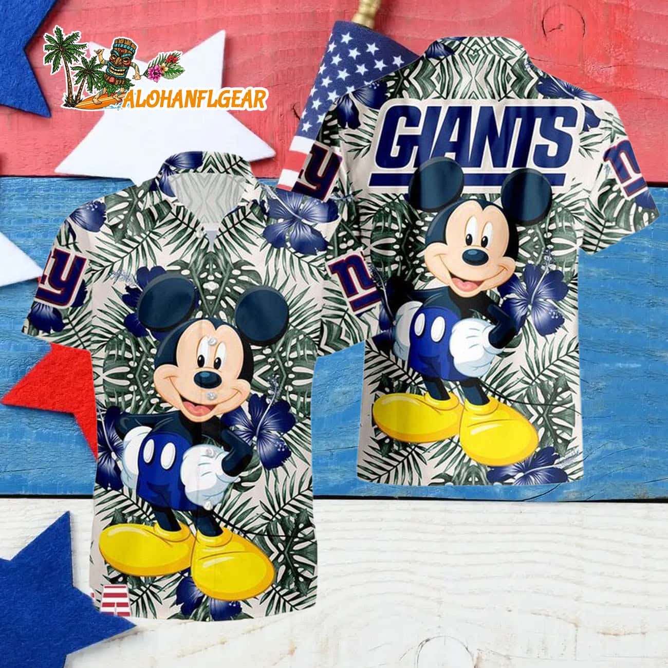 New York Giants Mickey Disney Limited Edition Hawaiian Shirt, New York Giants Aloha Shirt New York Giants Mickey Disney Limited Edition Hawaiian Shirt, New York Giants Aloha Shirt