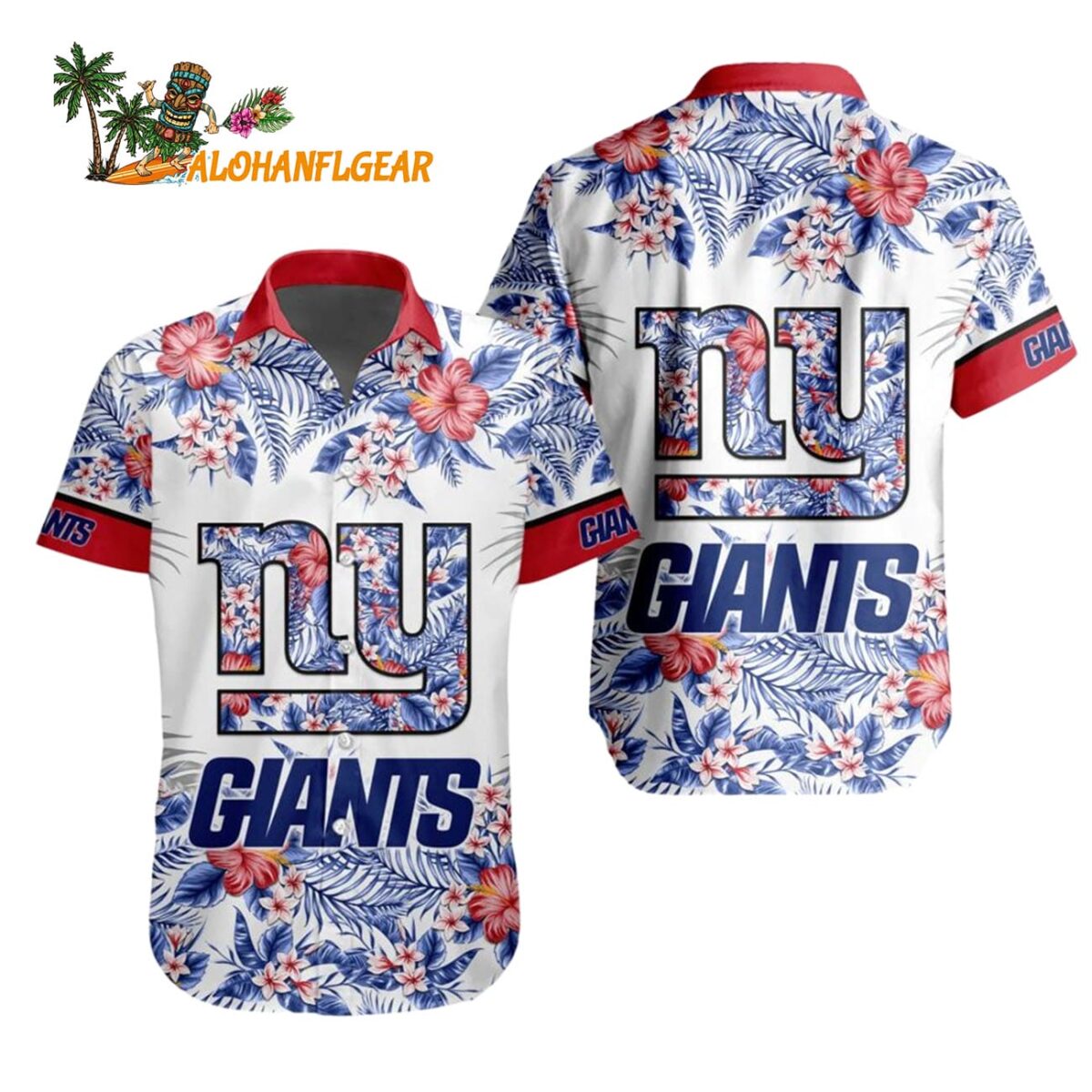 New York Giants Special Floral Tropical Team Spirit Hawaiian Shirt New York Giants Aloha Shirt 1