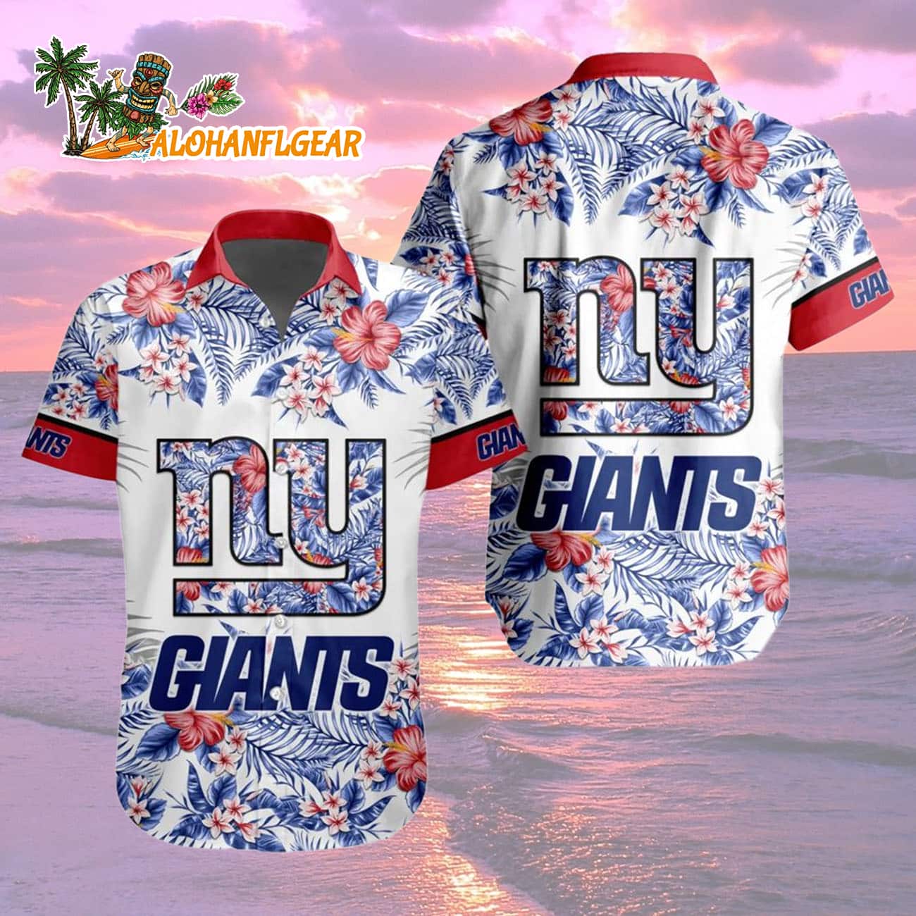 New York Giants Special Floral Tropical Team Spirit Hawaiian Shirt, New York Giants Aloha Shirt New York Giants Special Floral Tropical Team Spirit Hawaiian Shirt, New York Giants Aloha Shirt
