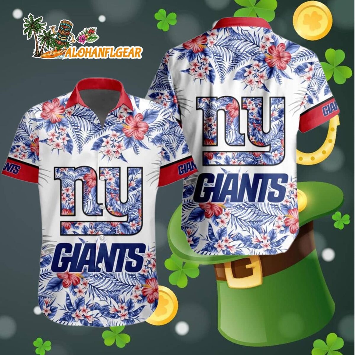 New York Giants Special Floral Tropical Team Spirit Hawaiian Shirt New York Giants Aloha Shirt 4