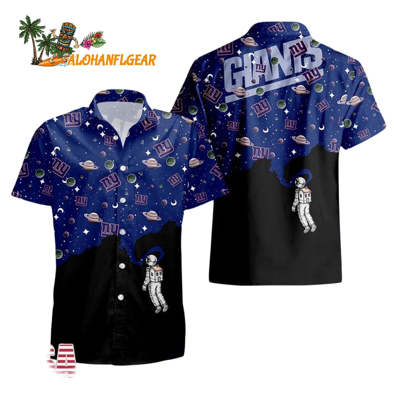 New York Giants Universal Astronaut Pattern Hawaiian Shirt, New York Giants Aloha Shirt New York Giants Universal Astronaut Pattern Hawaiian Shirt, New York Giants Aloha Shirt