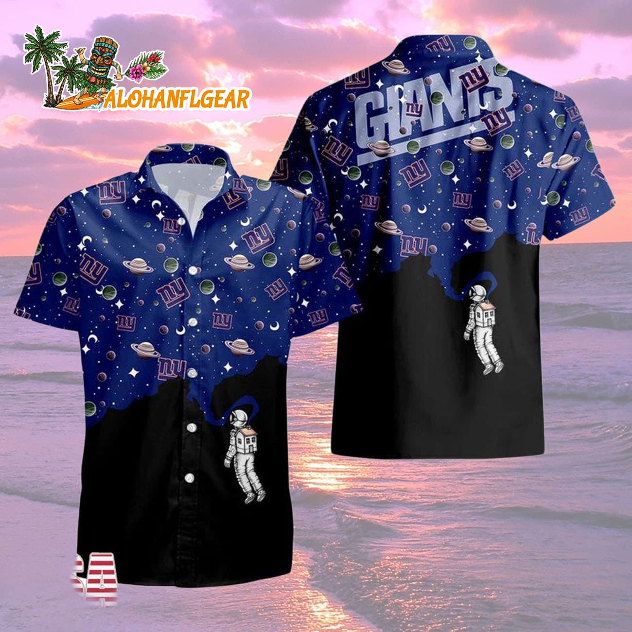 New York Giants Universal Astronaut Pattern Hawaiian Shirt, New York Giants Aloha Shirt New York Giants Universal Astronaut Pattern Hawaiian Shirt, New York Giants Aloha Shirt