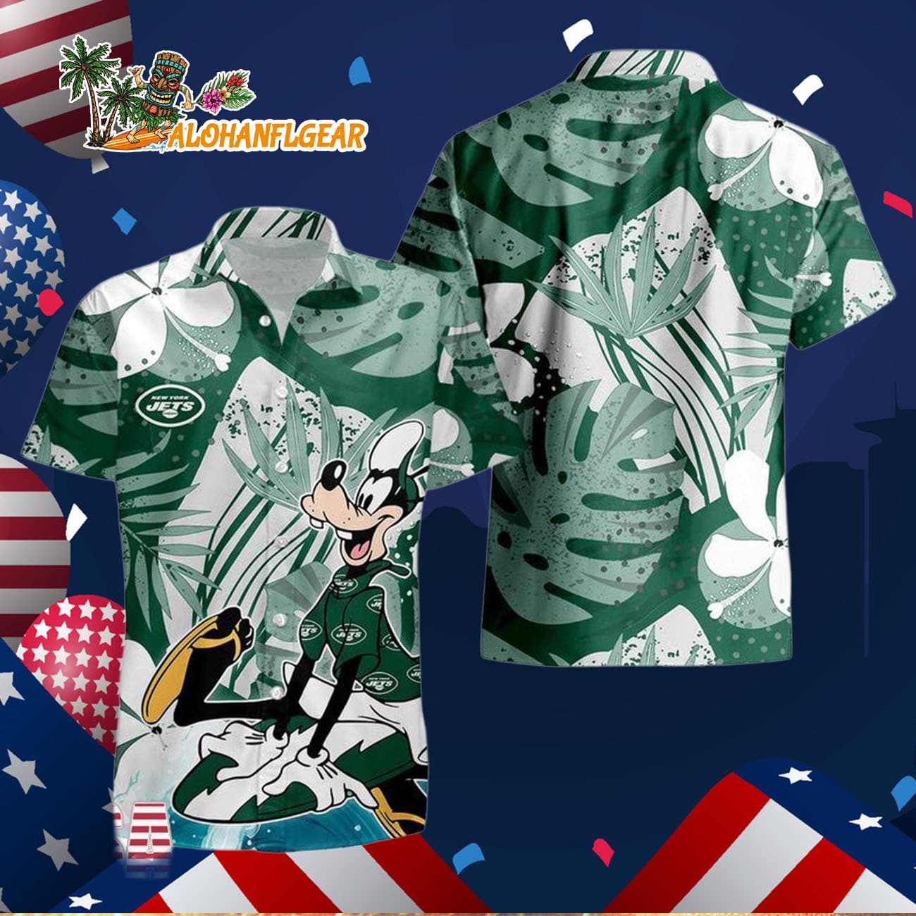New York Jets Goofy Disney Limited Edition Hawaiian Shirt, New York Jets Aloha Shirt New York Jets Goofy Disney Limited Edition Hawaiian Shirt, New York Jets Aloha Shirt