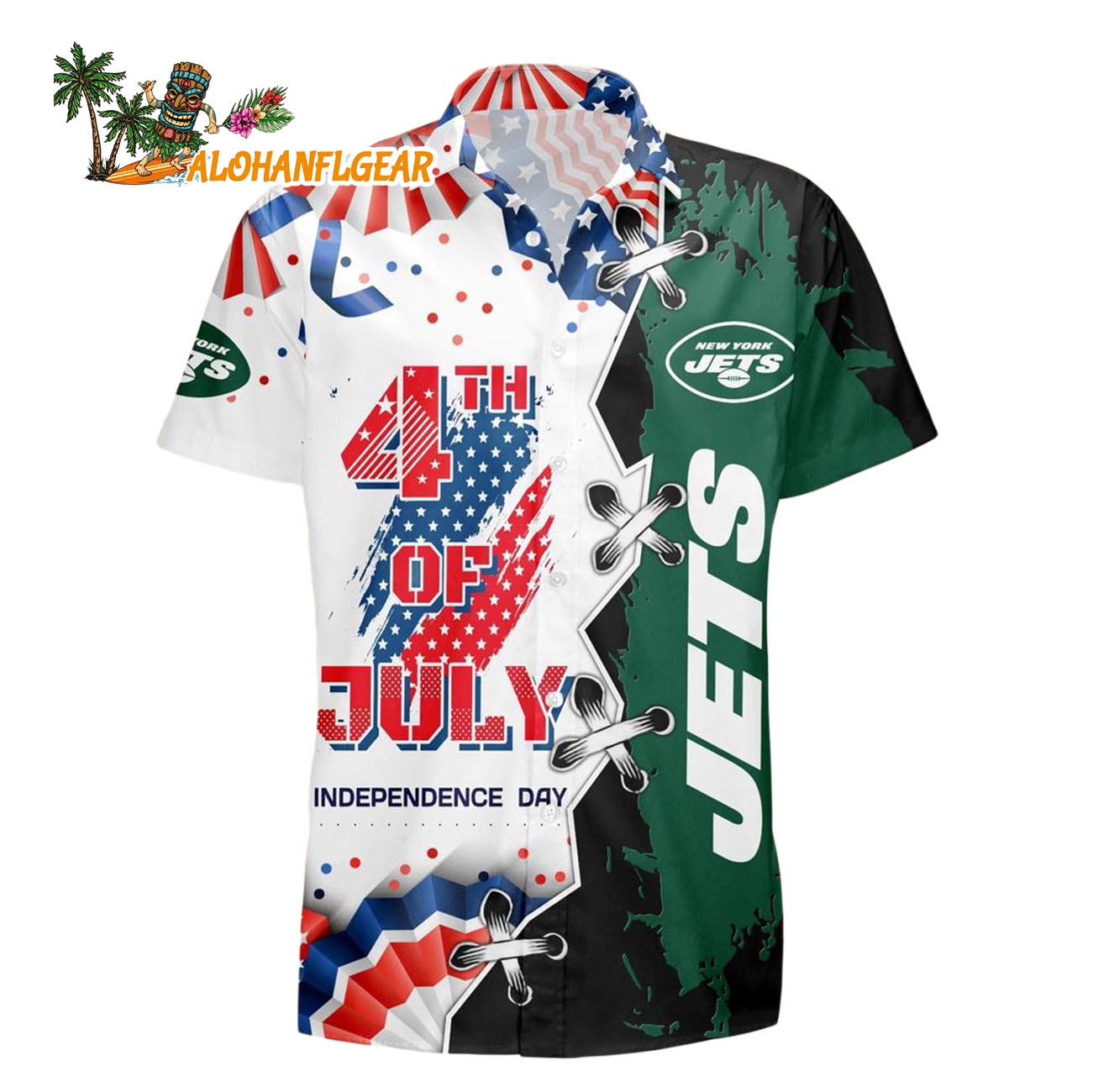New York Jets Happy Independence Day Resurgence Hawaiian Shirt, NFL Aloha Shirt New York Jets Happy Independence Day Resurgence Hawaiian Shirt, NFL Aloha Shirt