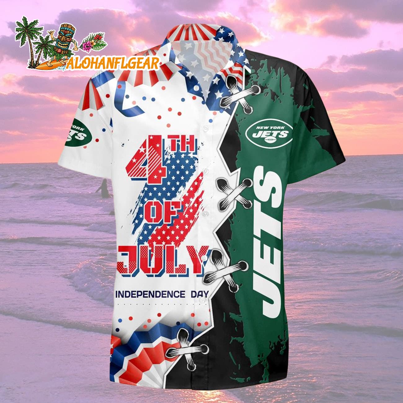 New York Jets Happy Independence Day Resurgence Hawaiian Shirt, NFL Aloha Shirt New York Jets Happy Independence Day Resurgence Hawaiian Shirt, NFL Aloha Shirt