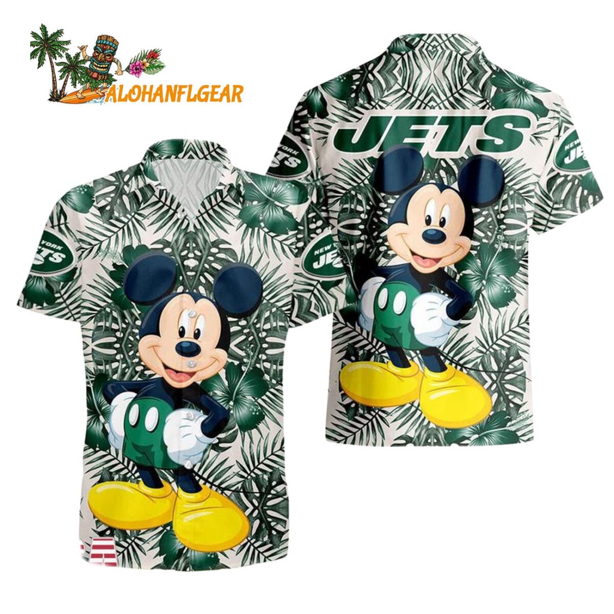 New York Jets Mickey Disney Limited Edition Hawaiian Shirt New York Jets Aloha Shirt 1