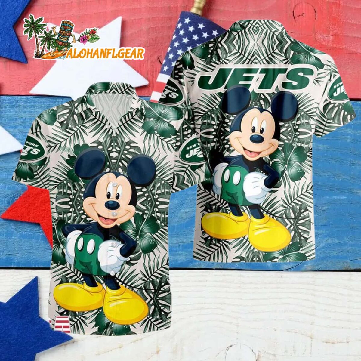 New York Jets Mickey Disney Limited Edition Hawaiian Shirt New York Jets Aloha Shirt 4 New York Jets Mickey Disney Limited Edition Hawaiian Shirt New York Jets Aloha Shirt 4