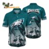 Philadelphia Eagles Flamingo And Flower Funny Hawaiian Shirt Philadelphia Eagles Aloha Shirt 1