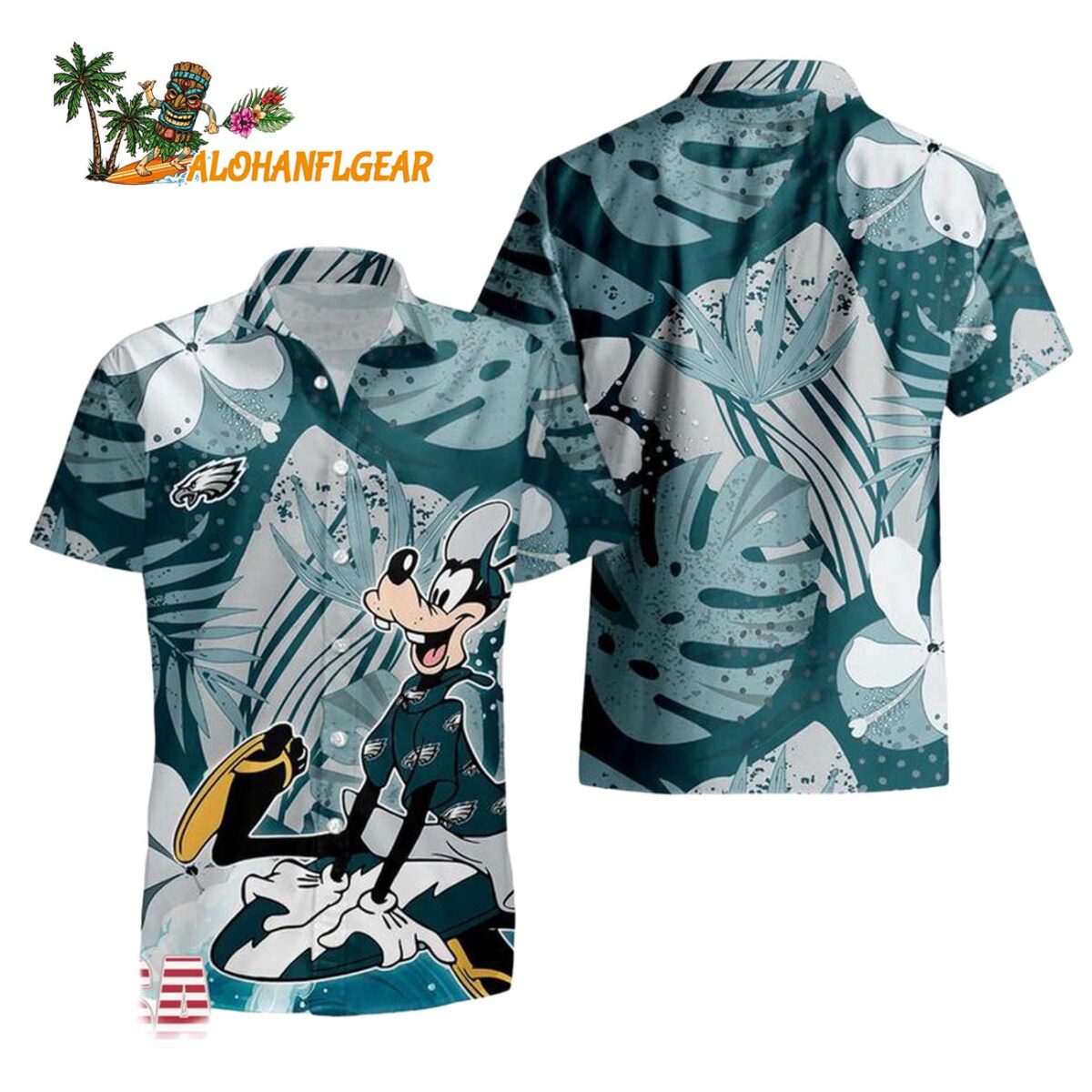 Philadelphia Eagles Goofy Disney Limited Edition Hawaiian Shirt Philadelphia Eagles Aloha Shirt 1