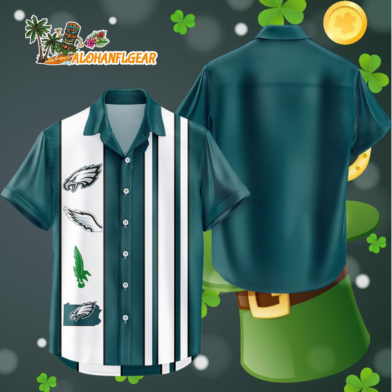 Philadelphia Eagles Hawaiian Shirt Classic Color Contrast, Philadelphia Eagles Aloha Shirt Philadelphia Eagles Hawaiian Shirt Classic Color Contrast, Philadelphia Eagles Aloha Shirt