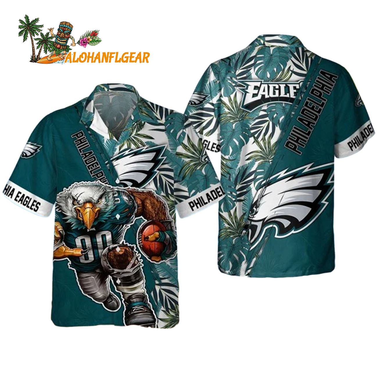 Philadelphia Eagles Mascot Summer Hawaiian Shirt, Philadelphia Eagles Aloha Shirt Philadelphia Eagles Mascot Summer Hawaiian Shirt, Philadelphia Eagles Aloha Shirt