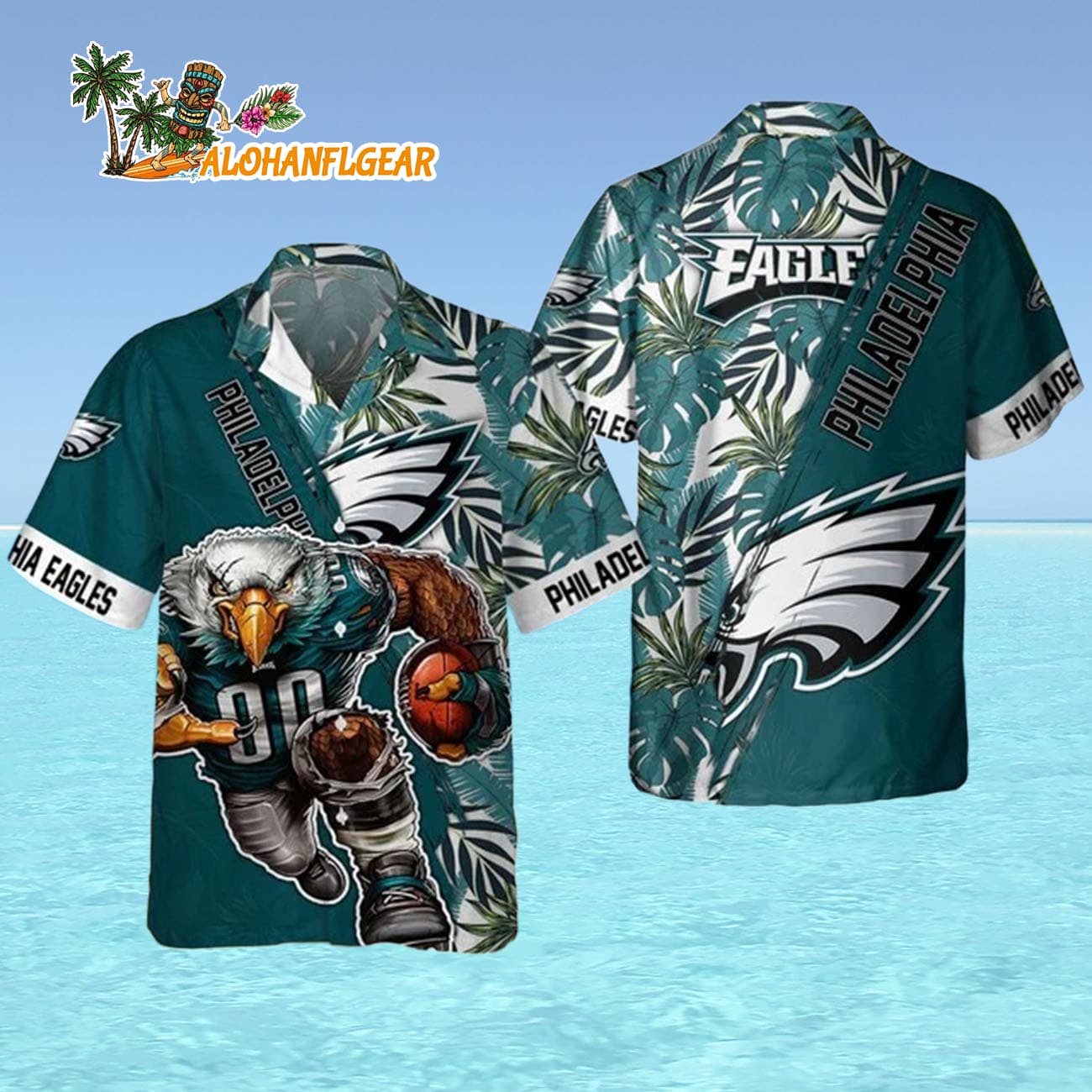 Philadelphia Eagles Mascot Summer Hawaiian Shirt, Philadelphia Eagles Aloha Shirt Philadelphia Eagles Mascot Summer Hawaiian Shirt, Philadelphia Eagles Aloha Shirt