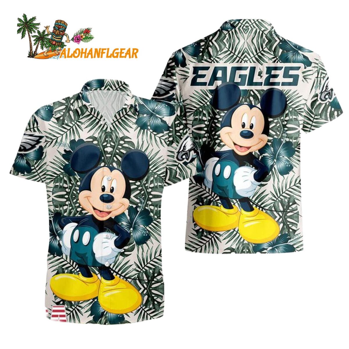 Philadelphia Eagles Mickey Disney Limited Edition Hawaiian Shirt Philadelphia Eagles Aloha Shirt 1
