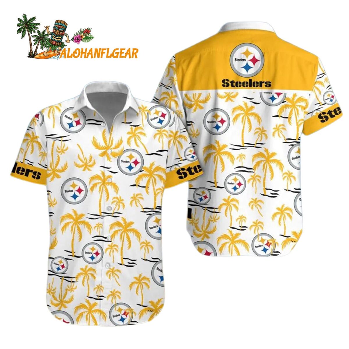Pittsburgh Steelers Coconut Logo Beach Hawaiian Shirt NFL Aloha Shirt 1