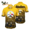 Pittsburgh Steelers Flamingo And Flower Funny Hawaiian Shirt Pittsburgh Steelers Aloha Shirt 1