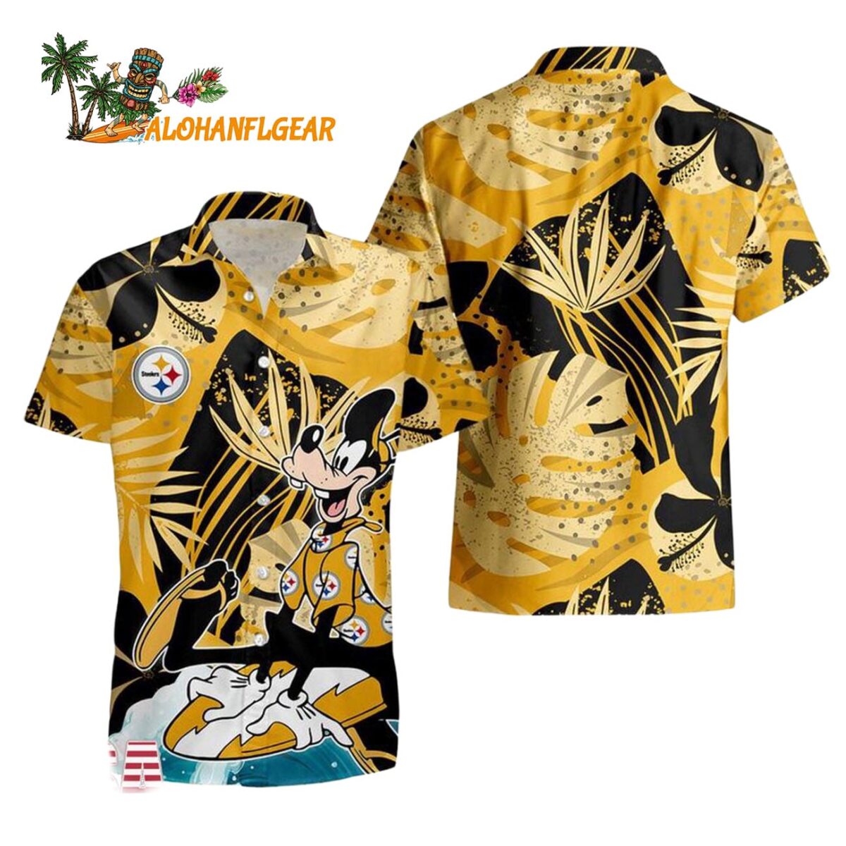Pittsburgh Steelers Goofy Disney Limited Edition Hawaiian Shirt Pittsburgh Steelers Aloha Shirt 1