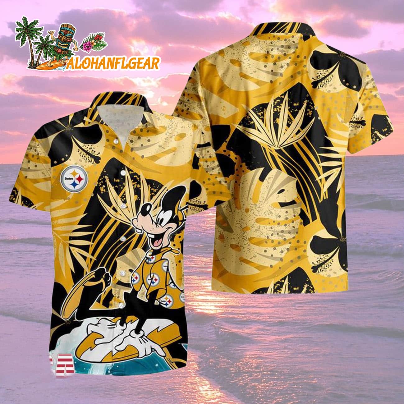 Pittsburgh Steelers Goofy Disney Limited Edition Hawaiian Shirt, Pittsburgh Steelers Aloha Shirt Pittsburgh Steelers Goofy Disney Limited Edition Hawaiian Shirt, Pittsburgh Steelers Aloha Shirt