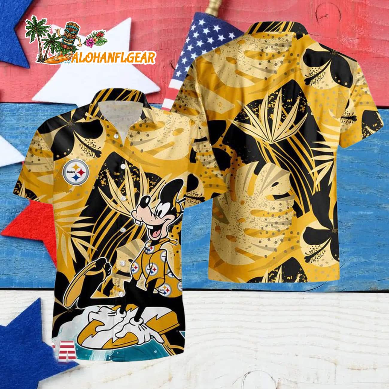 Pittsburgh Steelers Goofy Disney Limited Edition Hawaiian Shirt, Pittsburgh Steelers Aloha Shirt Pittsburgh Steelers Goofy Disney Limited Edition Hawaiian Shirt, Pittsburgh Steelers Aloha Shirt