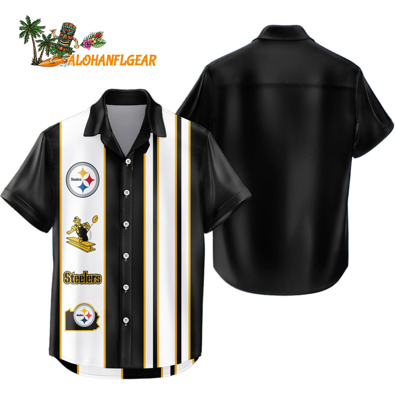 Pittsburgh Steelers Hawaiian Shirt Classic Color Contrast, Pittsburgh Steelers Aloha Shirt Pittsburgh Steelers Hawaiian Shirt Classic Color Contrast, Pittsburgh Steelers Aloha Shirt