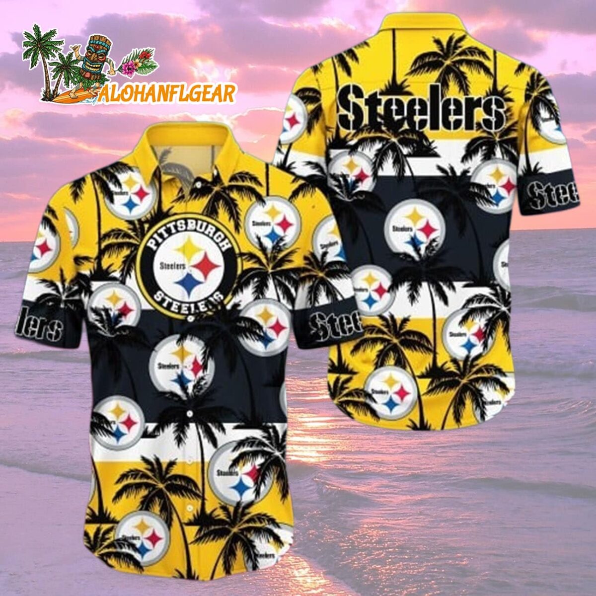 Pittsburgh Steelers Hawaiian Shirt Trending Summer Gift For Fan, Pittsburgh Steelers Aloha Shirt 1 Pittsburgh Steelers Hawaiian Shirt Trending Summer Gift For Fan Pittsburgh Steelers Aloha Shirt 2