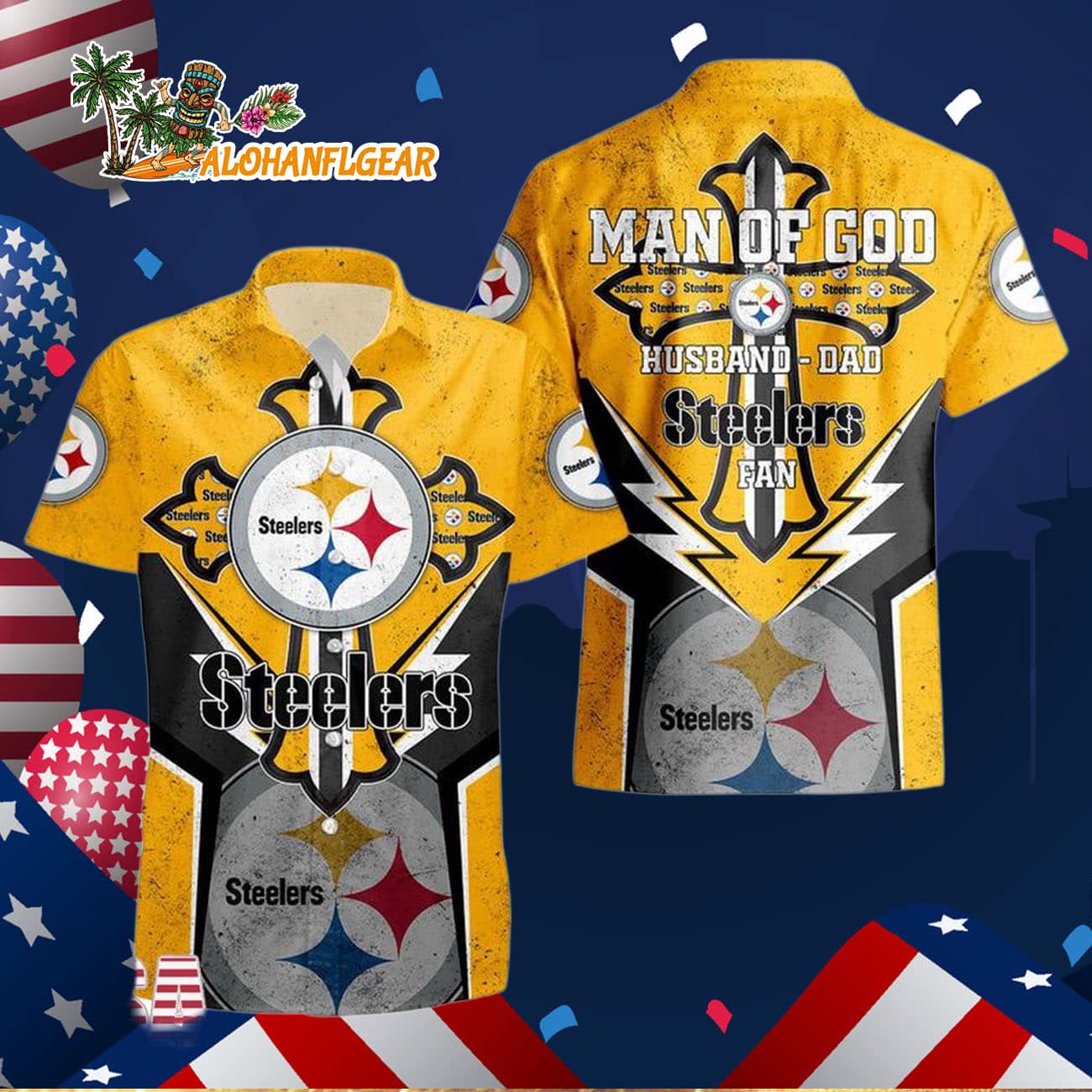 Pittsburgh Steelers Man Of God Gift For Fathers Day Hawaiian Shirt, Pittsburgh Steelers Aloha Shirt Pittsburgh Steelers Man Of God Gift For Fathers Day Hawaiian Shirt, Pittsburgh Steelers Aloha Shirt