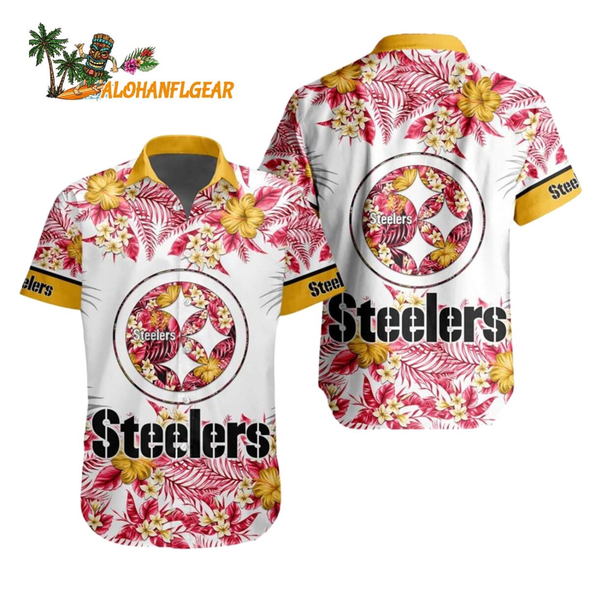 Pittsburgh Steelers Special Floral Tropical Team Spirit Hawaiian Shirt Pittsburgh Steelers Aloha Shirt 1