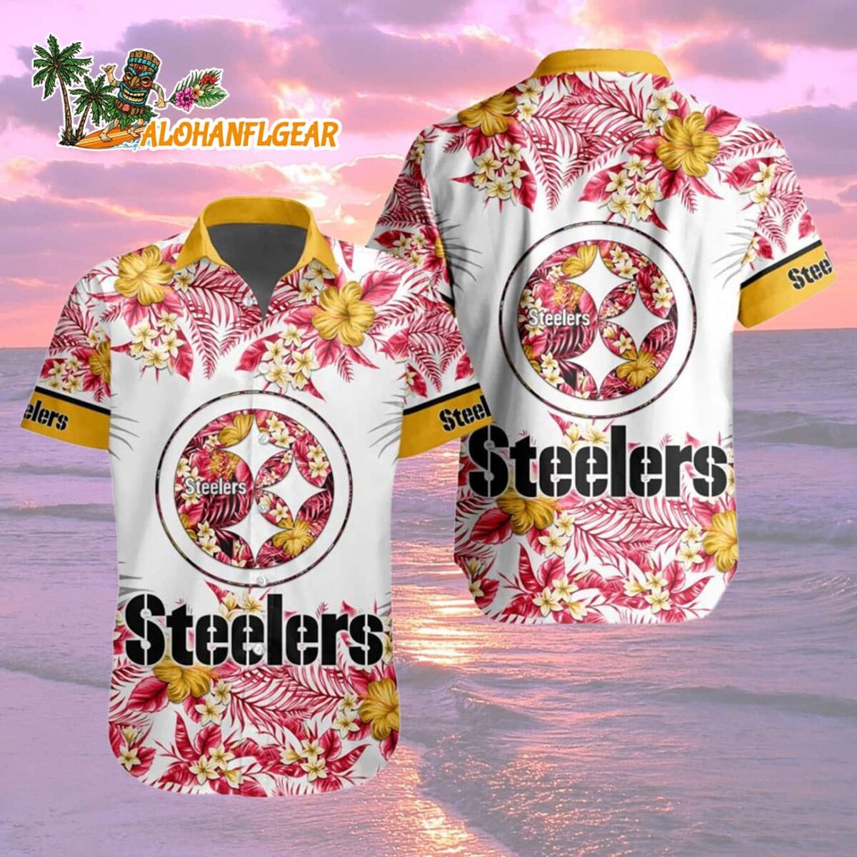 Pittsburgh Steelers Special Floral Tropical Team Spirit Hawaiian Shirt Pittsburgh Steelers Aloha Shirt 2