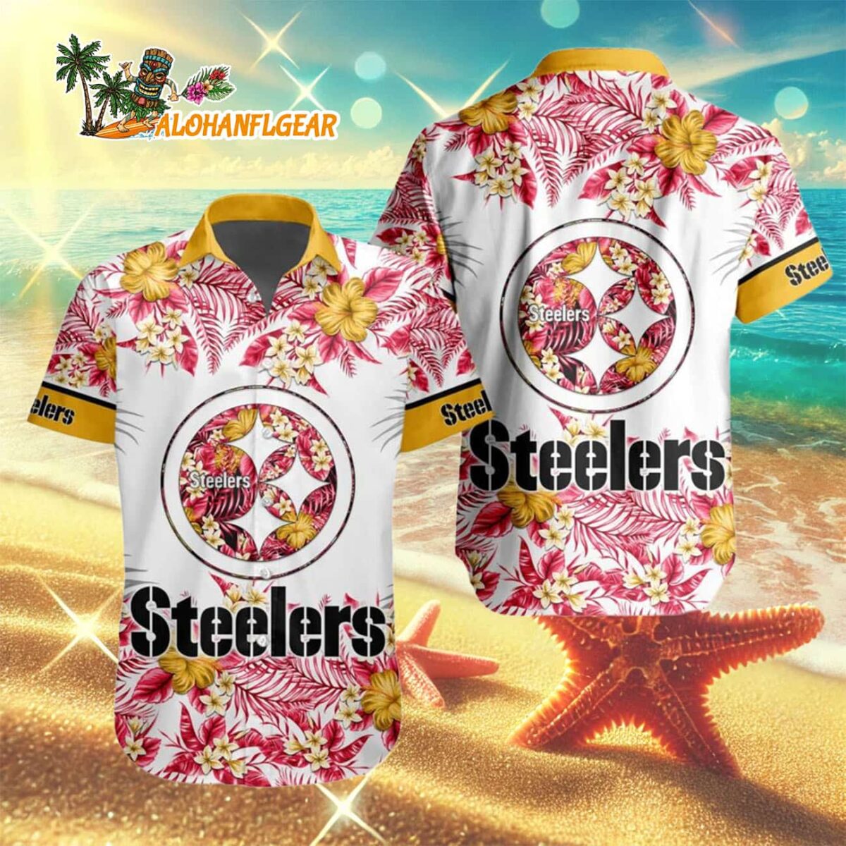 Pittsburgh Steelers Special Floral Tropical Team Spirit Hawaiian Shirt Pittsburgh Steelers Aloha Shirt 3